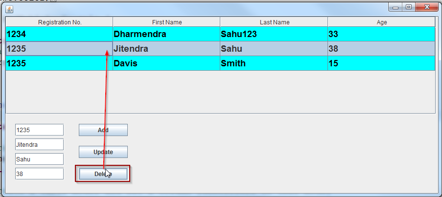 Java Swing Program to generate Jtable with Add, Delete & Update ...