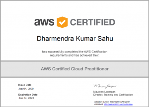 AWS Certified Cloud Practitioner certificate